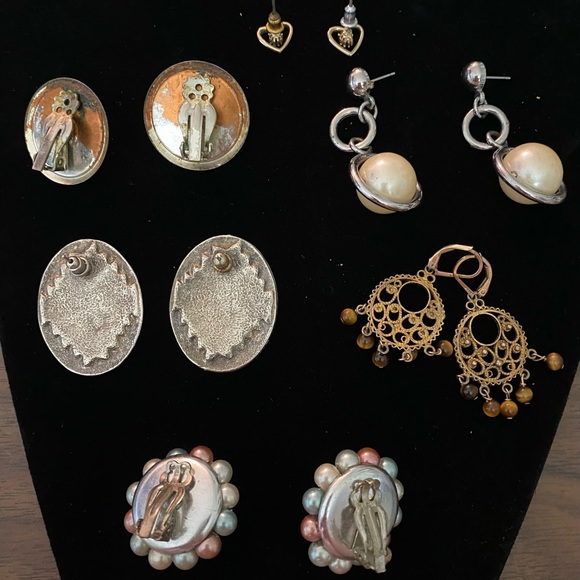 Set of 6 Fashionable Vintage and Various styles of earrings - Picture 2 of 2